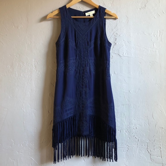 Staring at Stars navy fringe dress